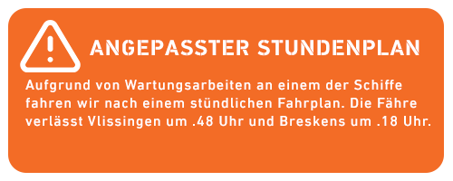 Pop-up afvaartmelding onderhoud Duits